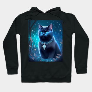 Magical Black British Shorthair Cat Hoodie